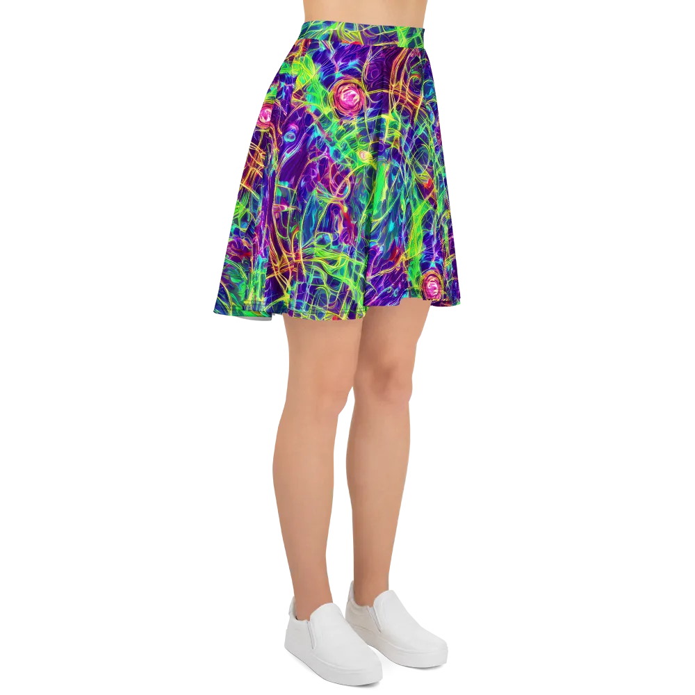 Fluorescent Vines on Skater Skirt — Right