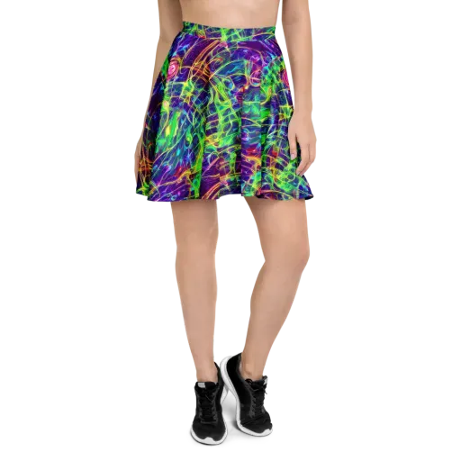Fluorescent Vines on a Skater Skirt