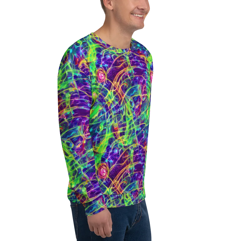 Fluorescent Vines on Sweatshirt — Right Front