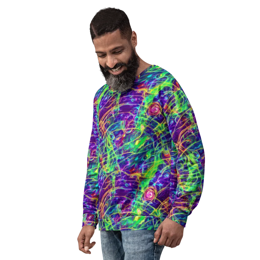 Fluorescent Vines on Sweatshirt — Left Front