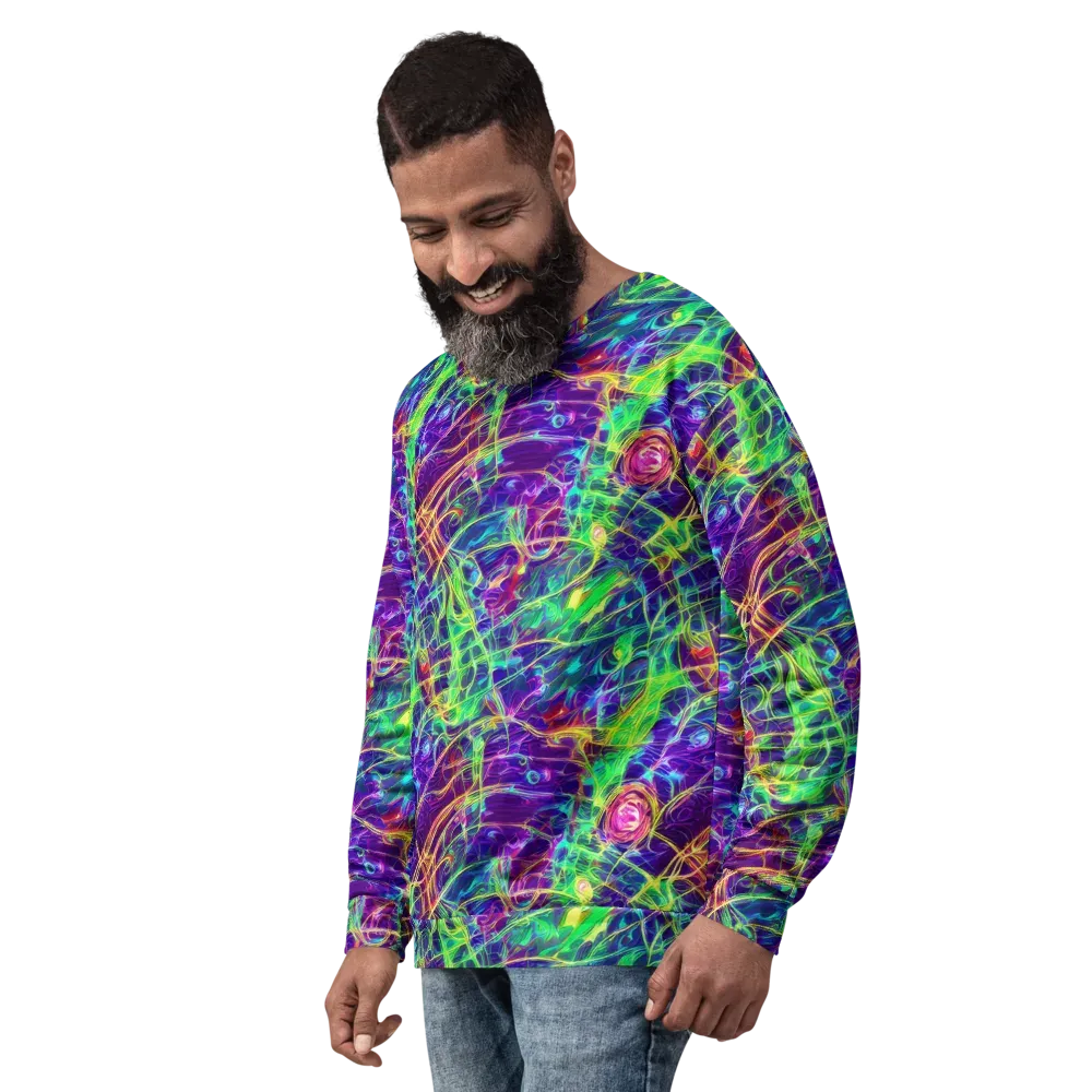 Fluorescent Vines on Sweatshirt — Left Front