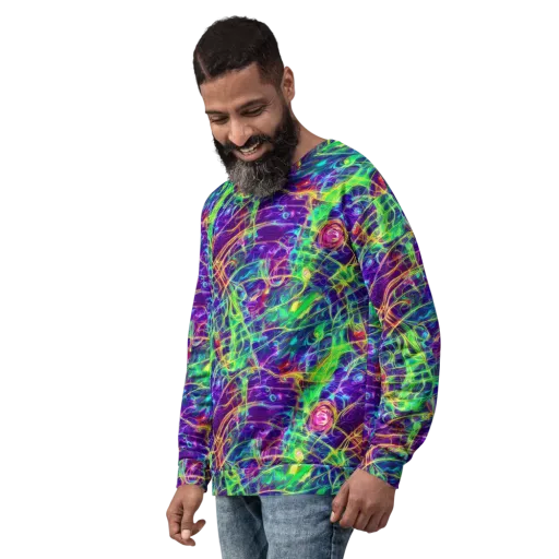 Fluorescent Vines on a Sweatshirt