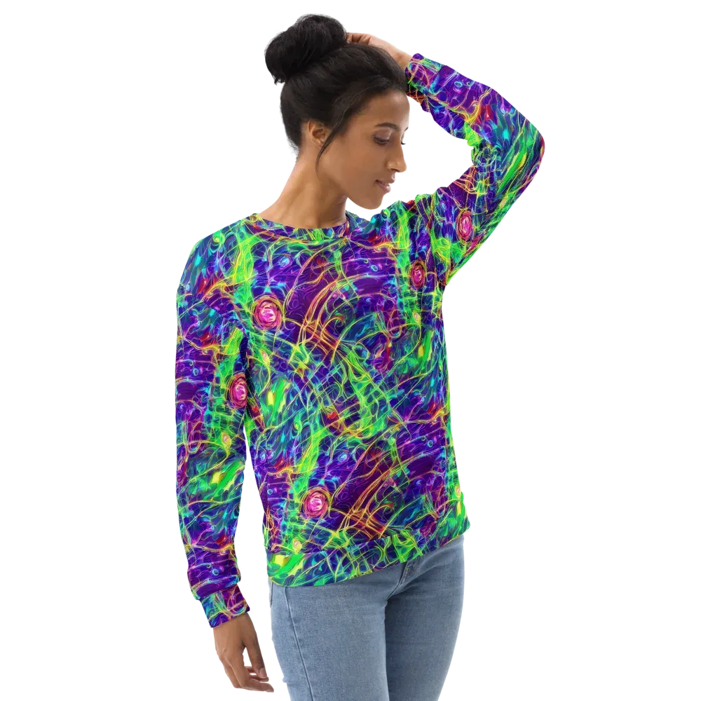 Fluorescent Vines on Sweatshirt — Right Front