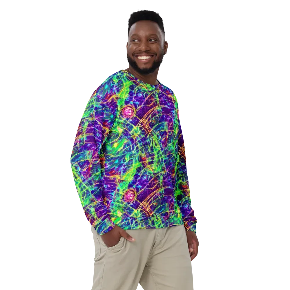 Fluorescent Vines on Sweatshirt — Front