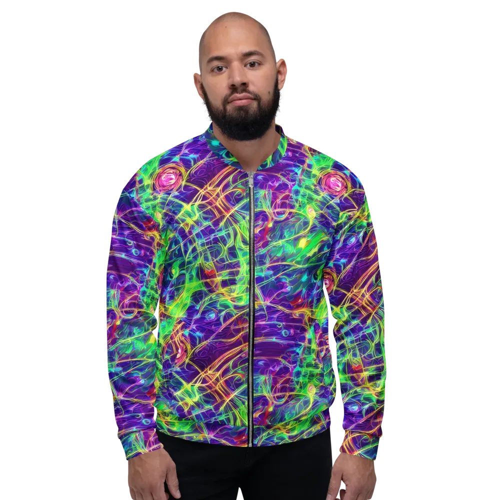 Fluorescent Vines on Bomber Jacket — Front