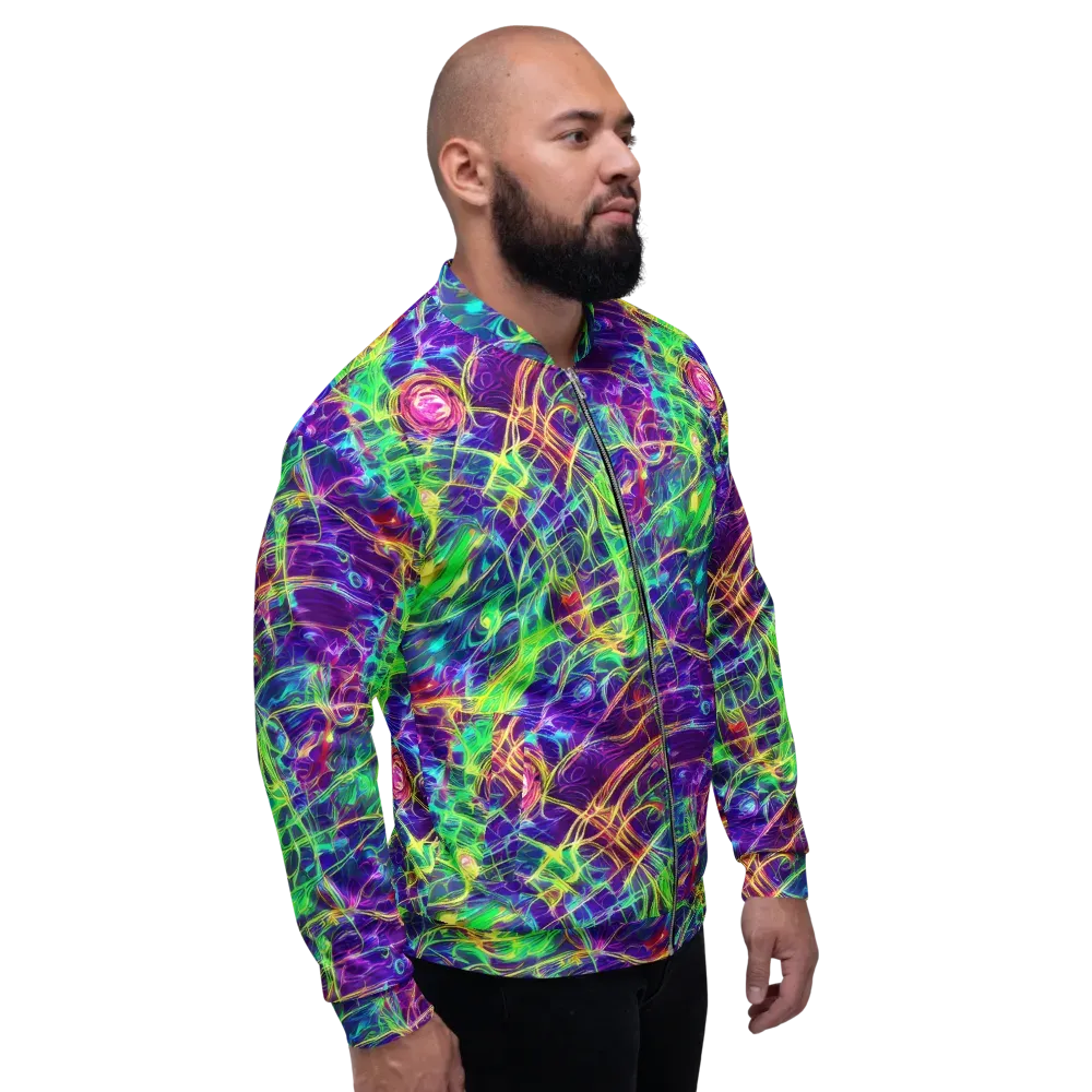 Fluorescent Vines on Bomber Jacket — Right