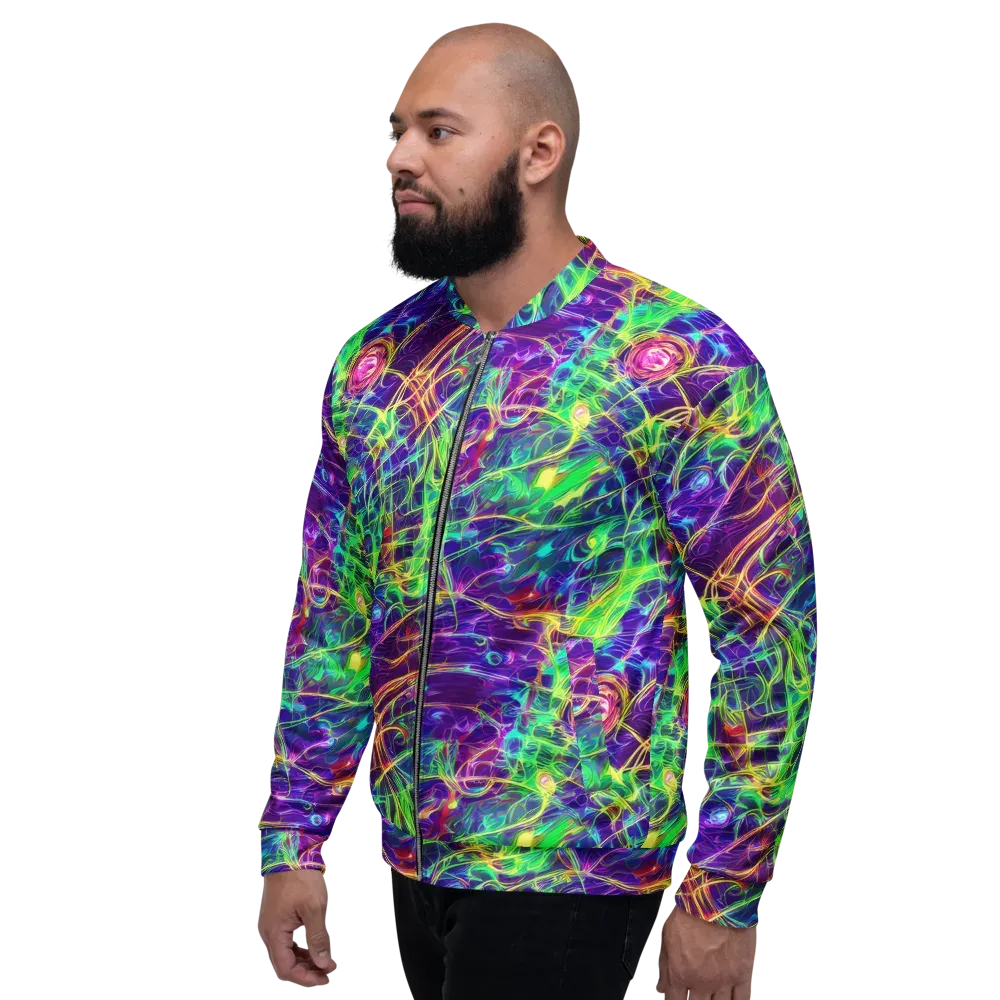 Fluorescent Vines on Bomber Jacket — Left