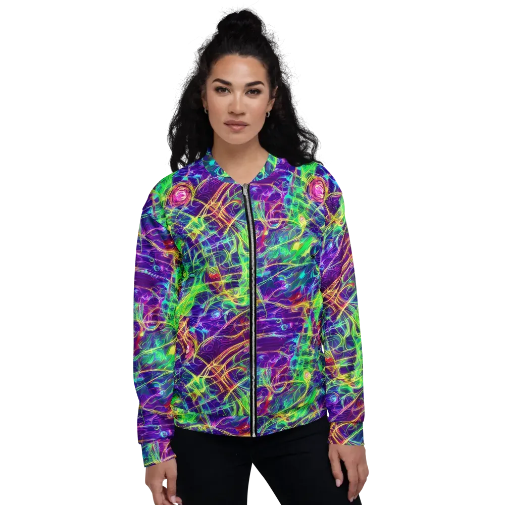 Fluorescent Vines on Bomber Jacket — Front