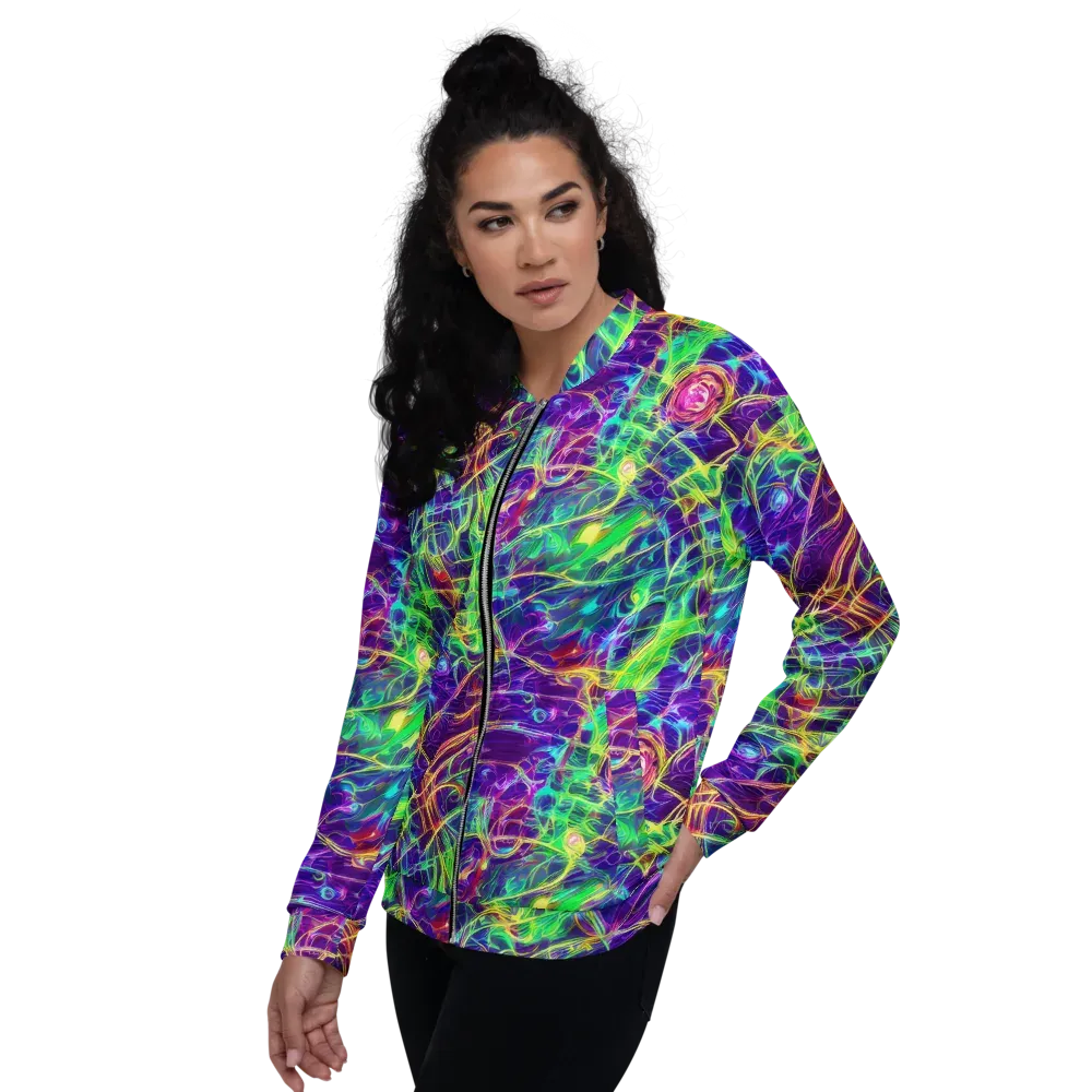 Fluorescent Vines on Bomber Jacket — Left
