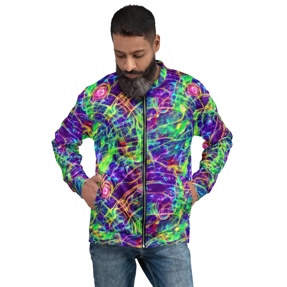 Fluorescent Vines on Bomber Jacket — Front