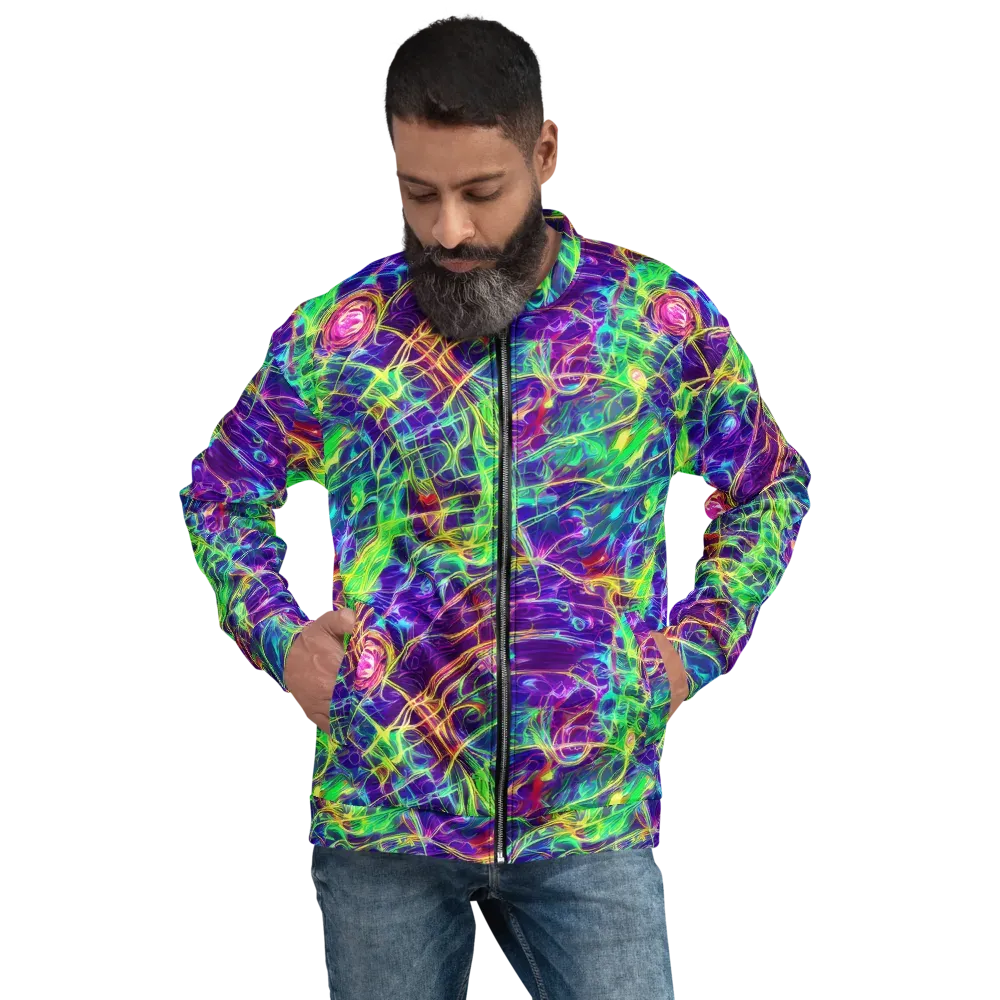 Fluorescent Vines on Bomber Jacket — Front