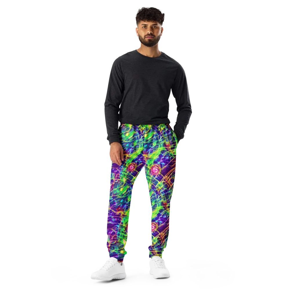 Fluorescent Vines on Men's Joggers — Front