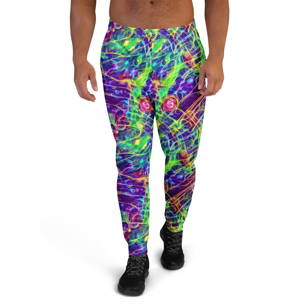 Fluorescent Vines on Men's Joggers — Front