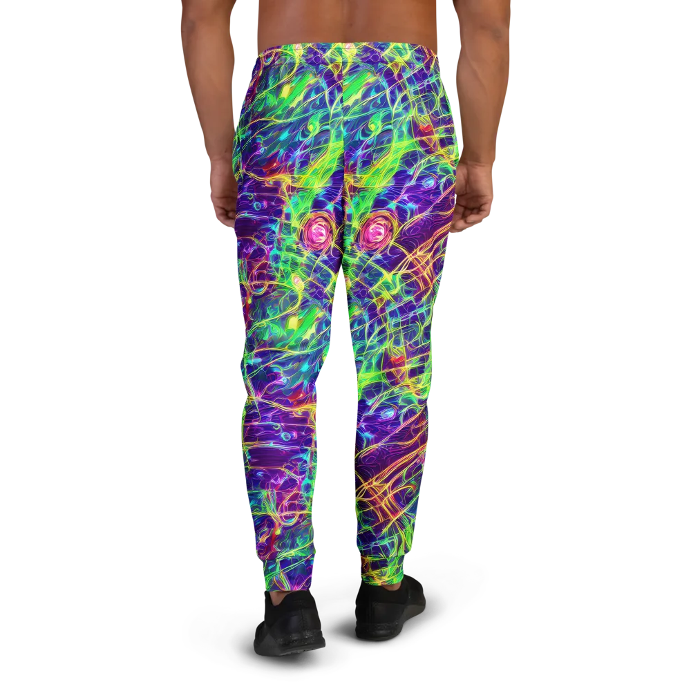 Fluorescent Vines on Men's Joggers — Back