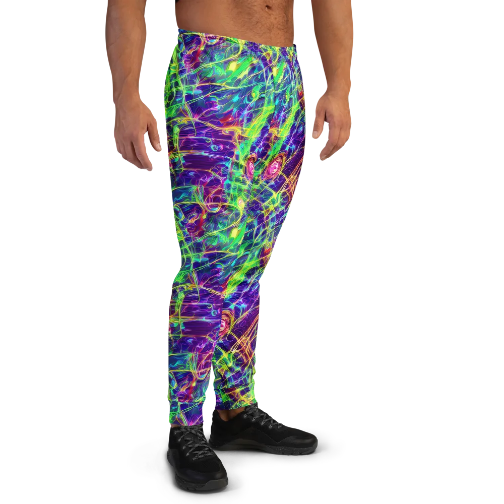 Fluorescent Vines on Men's Joggers — Right