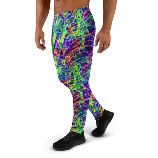 Fluorescent Vines on a Men's Joggers