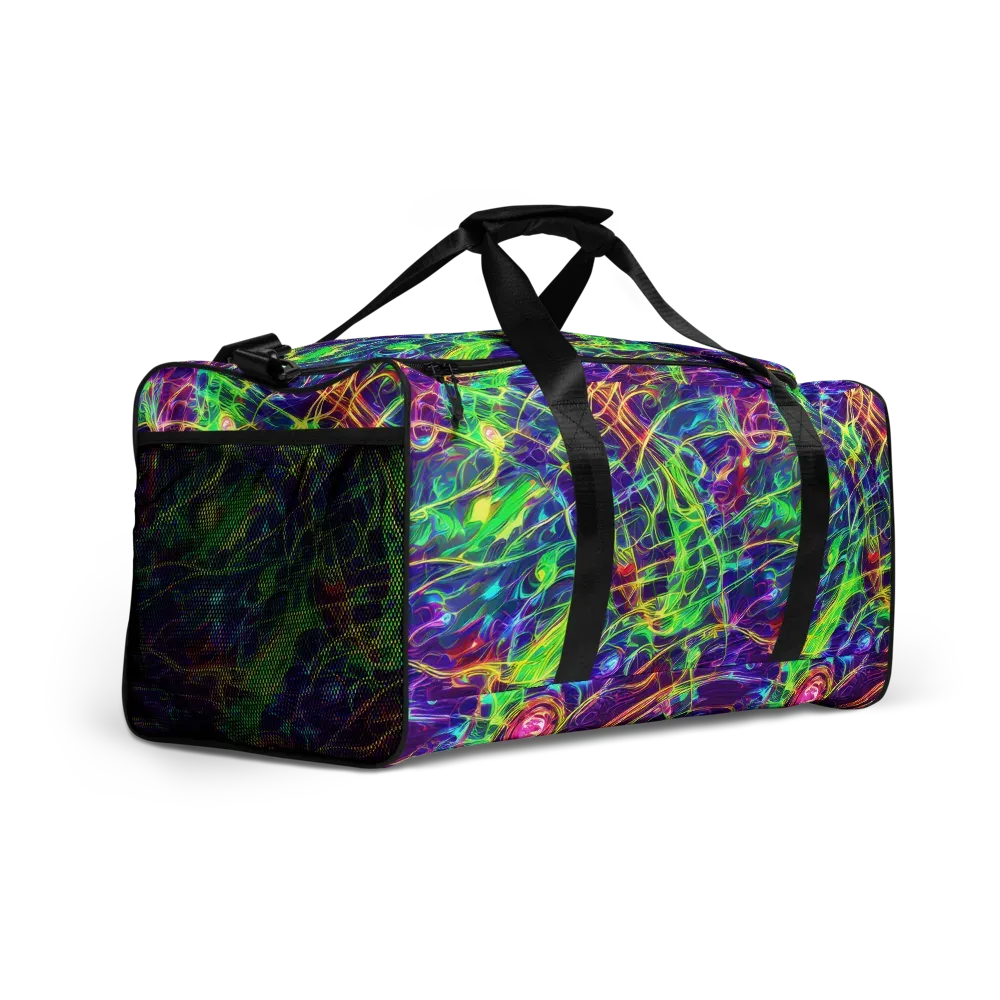 Fluorescent Vines on Duffle Bag — Right Front