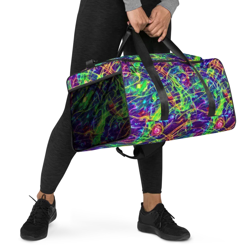 Fluorescent Vines on Duffle Bag — Right Front