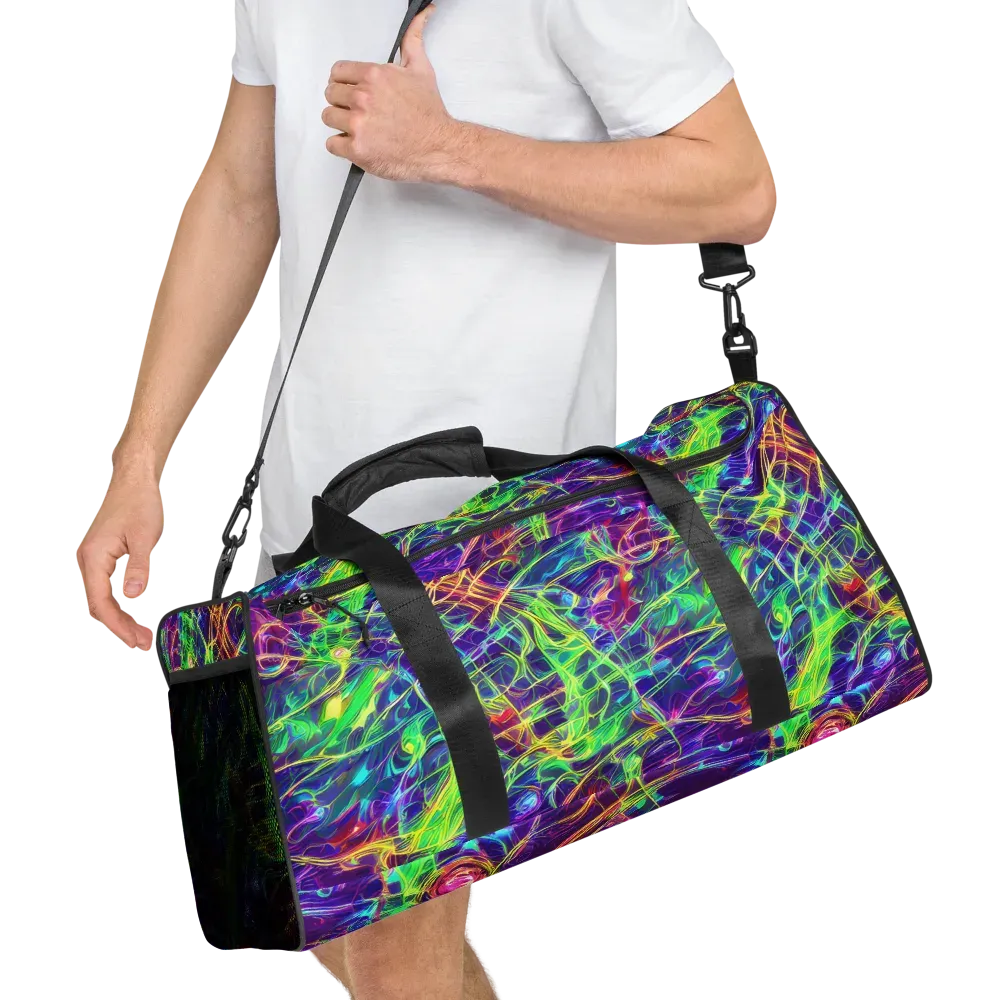 Fluorescent Vines on Duffle Bag — Right Front