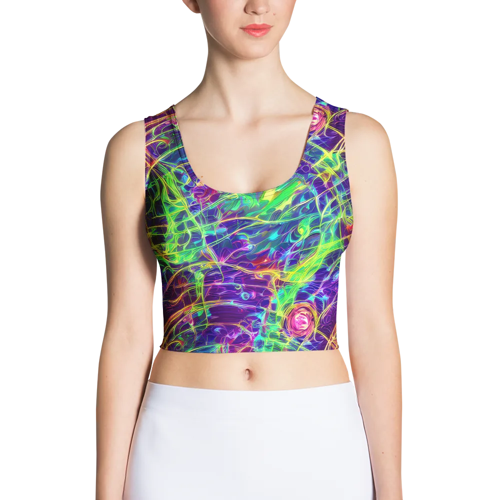 Fluorescent Vines on Crop Top — Front