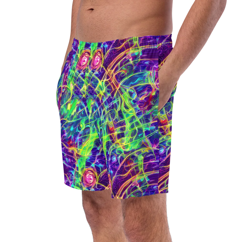 Fluorescent Vines on Swim Trunks — Left Front