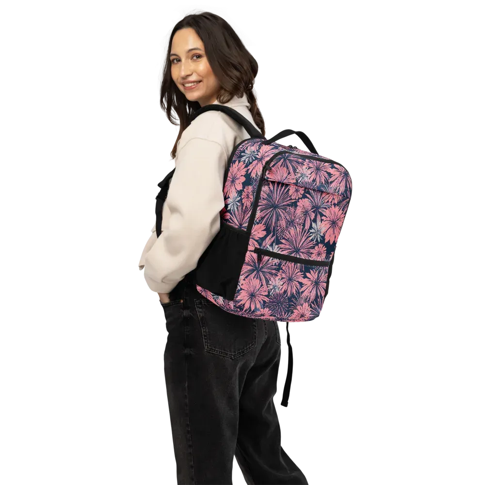 Midnight Coral Garden on Utility Backpack — Back