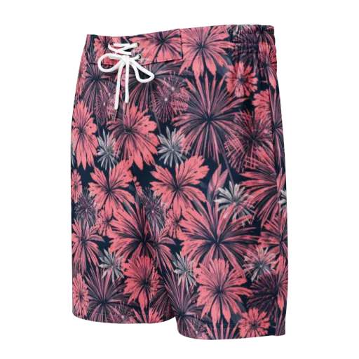 Midnight Coral Garden on a Men's Board Shorts