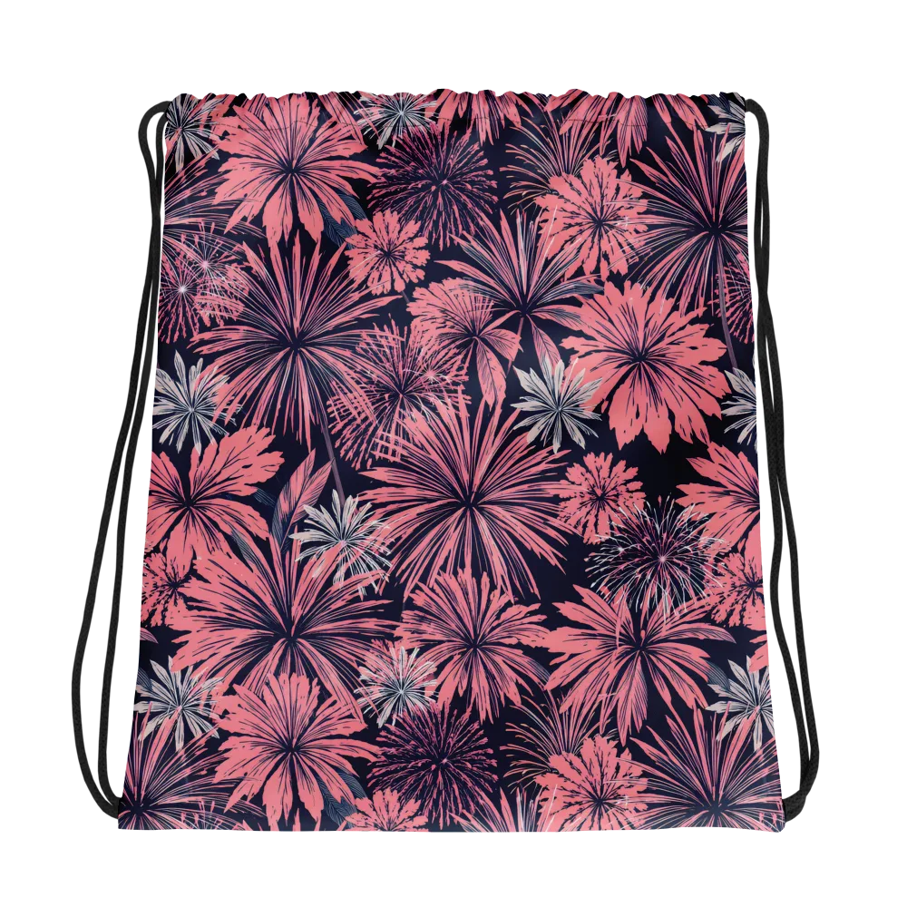 Midnight Coral Garden on Drawstring Bag — Photo