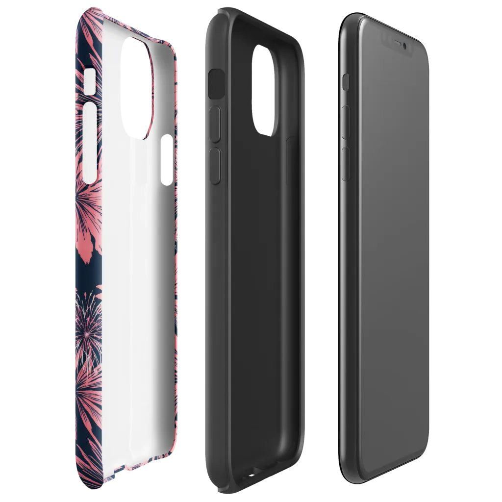 Midnight Coral Garden on Tough Case for iPhone® — Right