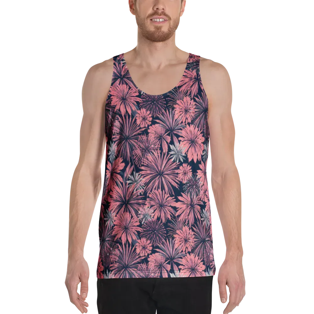 Midnight Coral Garden on Men's Tank Top — Front