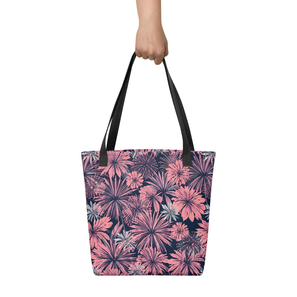 Midnight Coral Garden on Tote Bag — Front