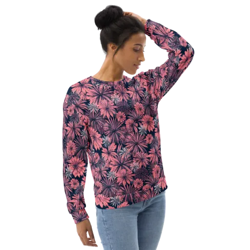 Midnight Coral Garden on a Sweatshirt