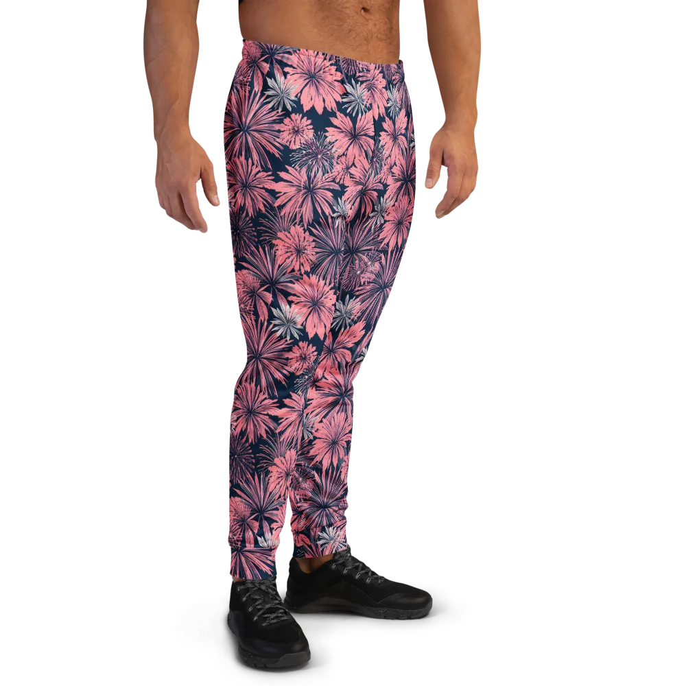 Midnight Coral Garden on Men's Joggers — Right