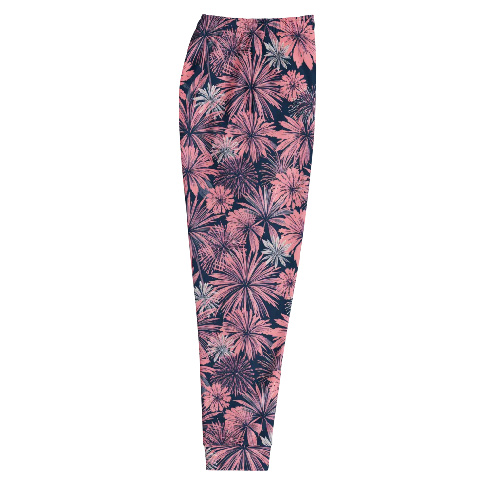 Midnight Coral Garden on Men's Joggers — Right