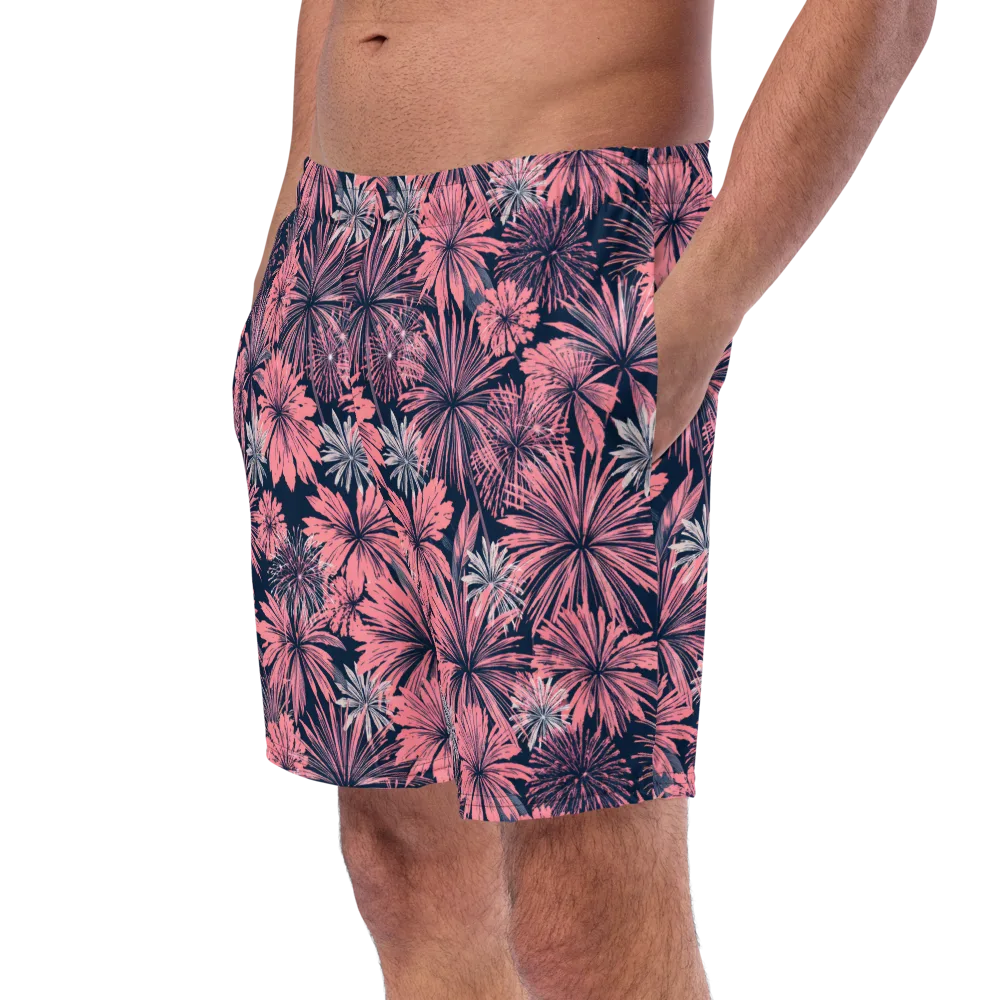 Midnight Coral Garden on Swim Trunks — Left Front