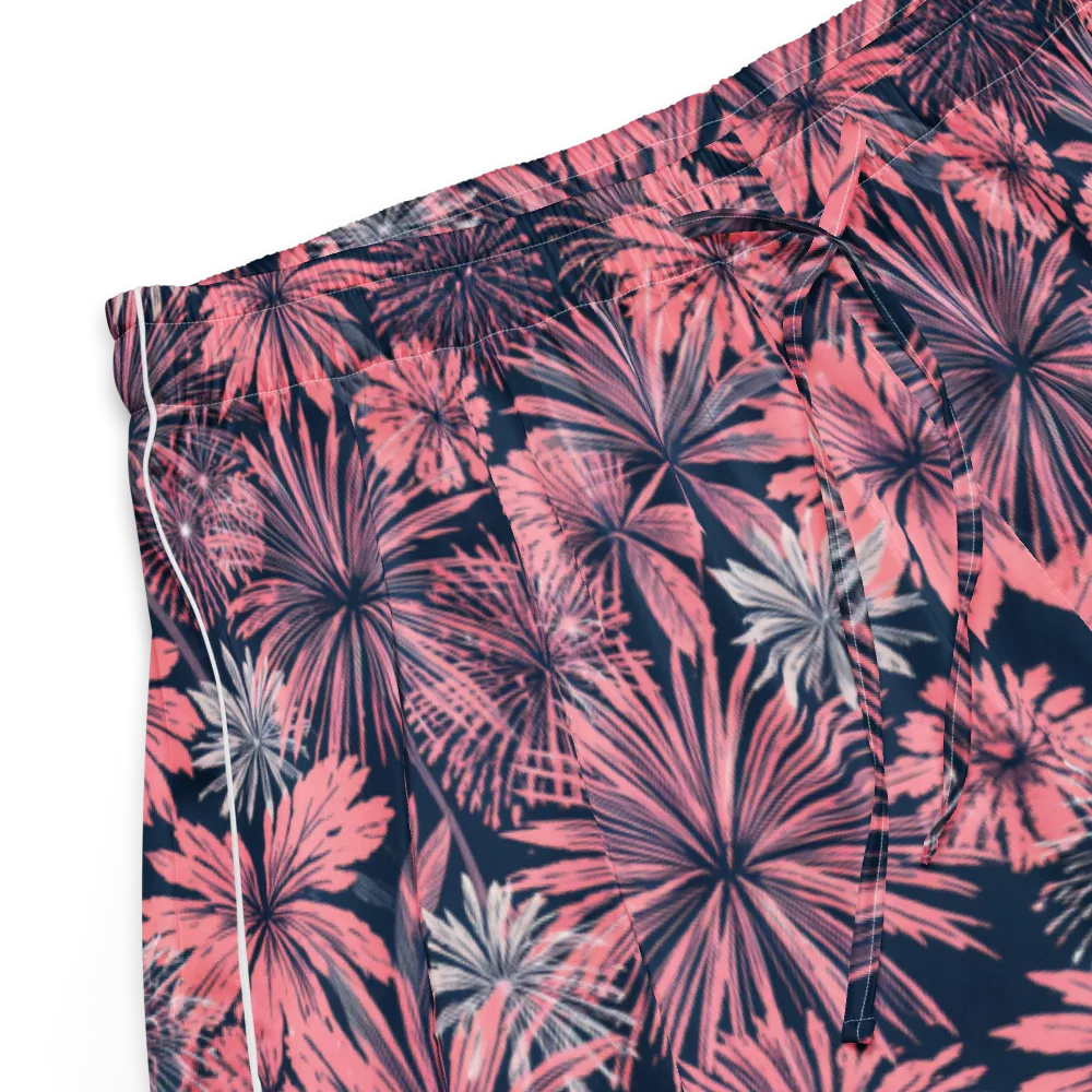 Midnight Coral Garden on Women's Pajama Shorts — Product details