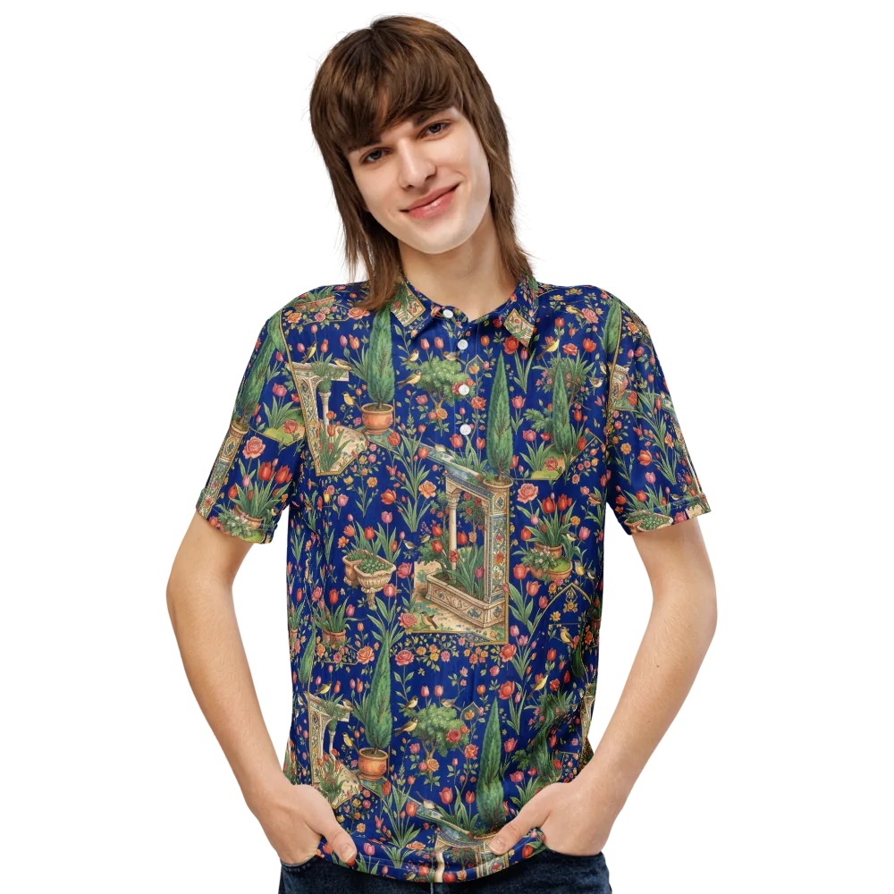 Cypress Aviary on Men's Slim Fit Polo Shirt — Front