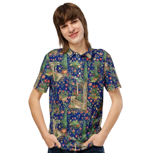 Cypress Aviary on a Men's Slim Fit Polo Shirt