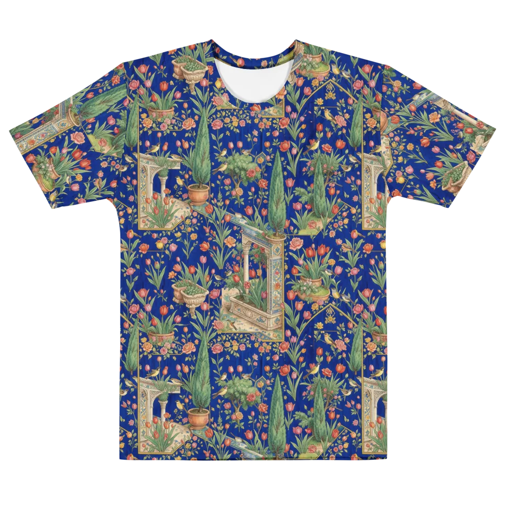 Cypress Aviary on Men's Cotton Crew Neck T-Shirt — Front
