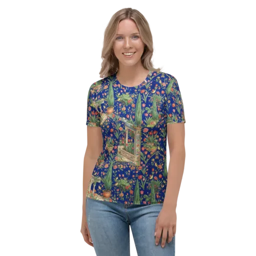 Cypress Aviary on a Women's Crew Neck T-Shirt