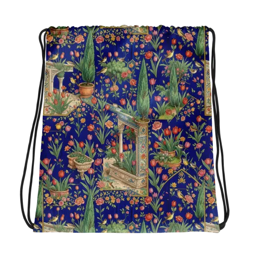 Cypress Aviary on a Drawstring Bag