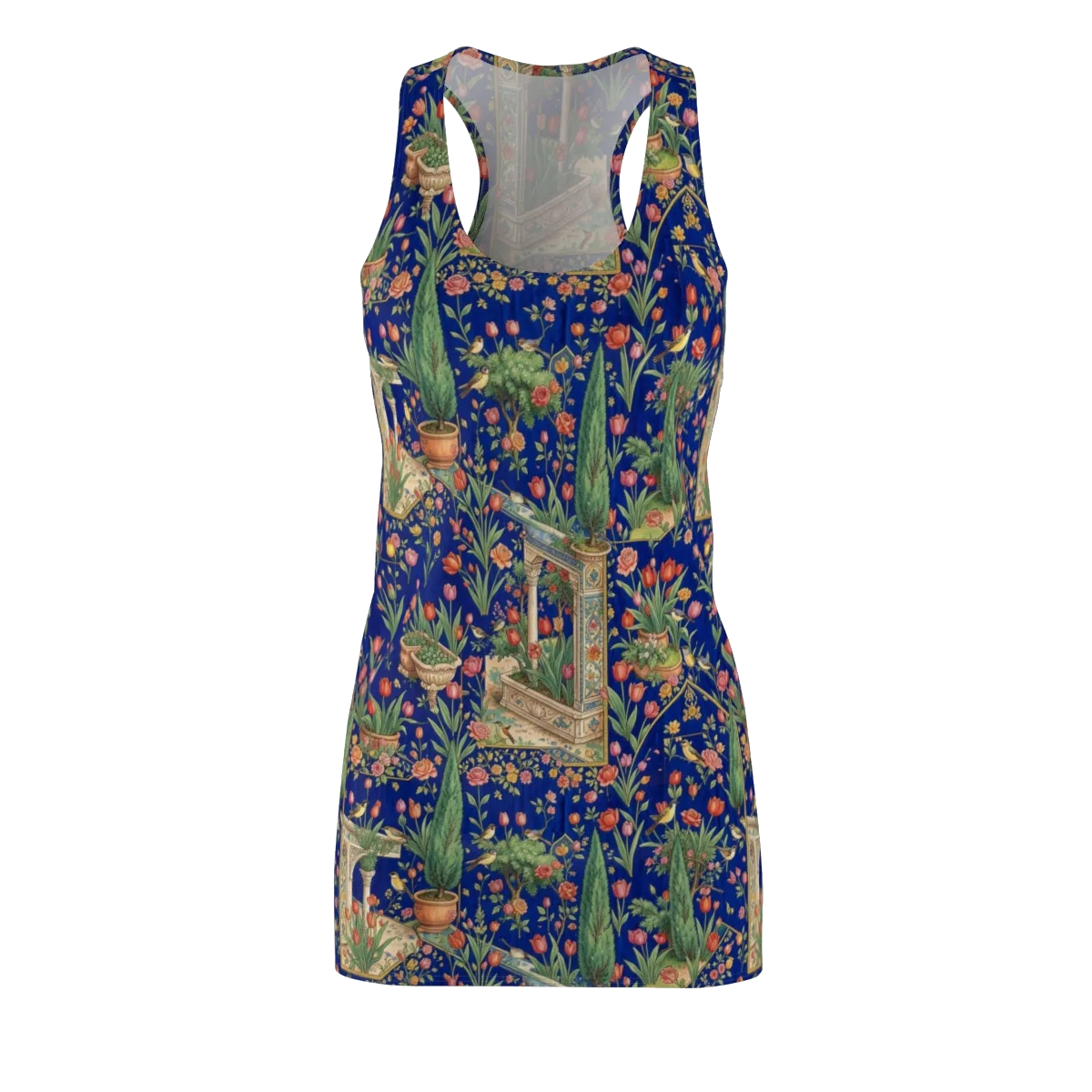 Cypress Aviary on Racerback Dress — Front