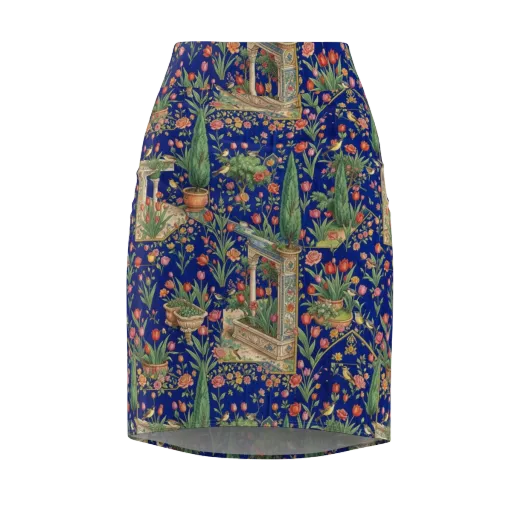 Cypress Aviary on a Pencil Skirt