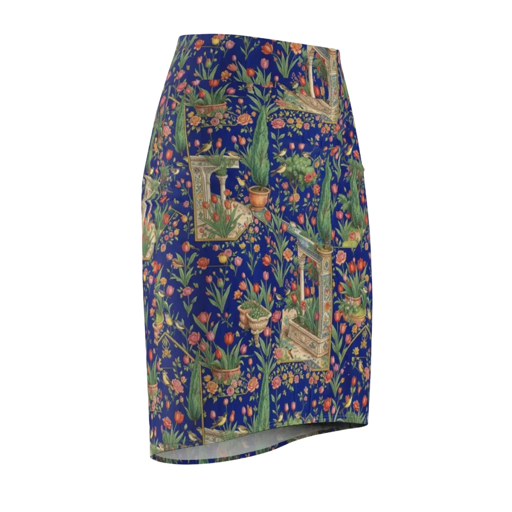 Cypress Aviary on Pencil Skirt — Front Side