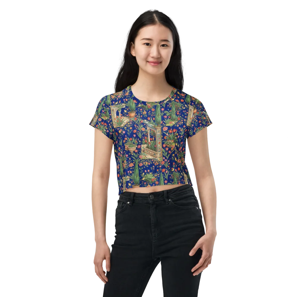 Cypress Aviary on Crop Tee — Front