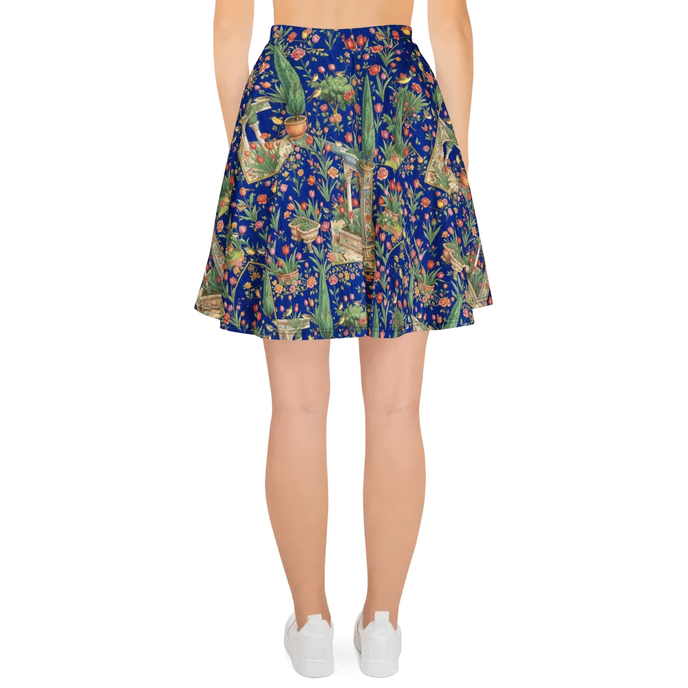 Cypress Aviary on Skater Skirt — Back