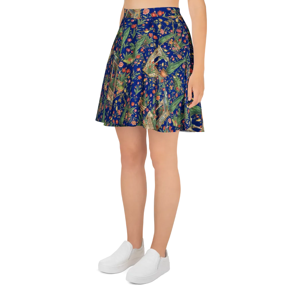 Cypress Aviary on Skater Skirt — Left