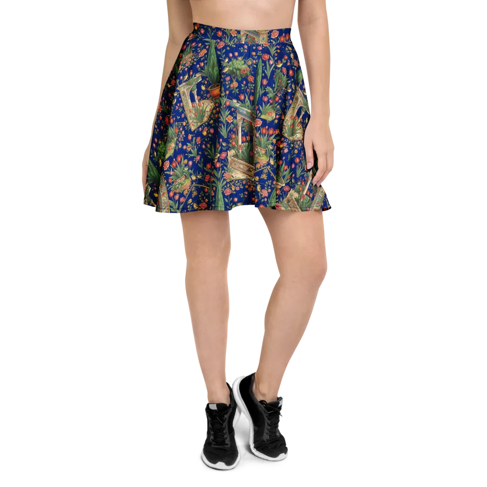 Cypress Aviary on Skater Skirt — Front