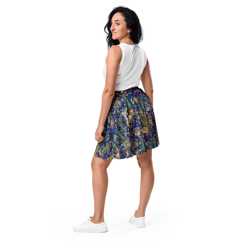 Cypress Aviary on Skater Skirt — Back