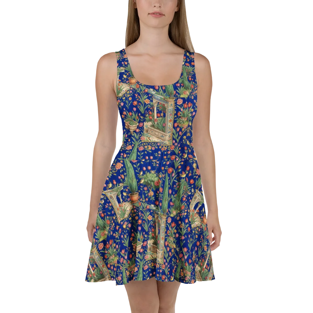 Cypress Aviary on Skater Dress — Front